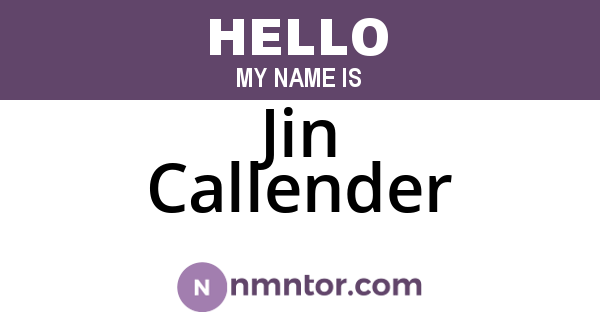 Jin Callender