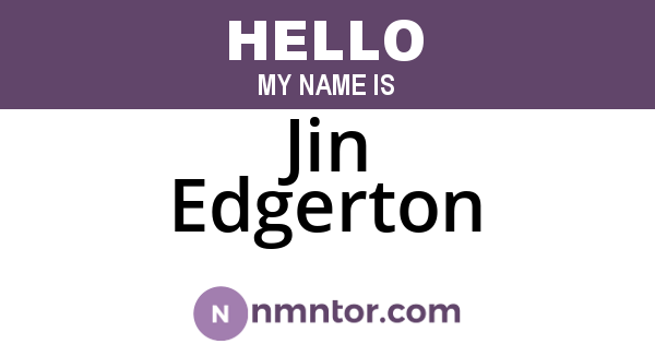 Jin Edgerton