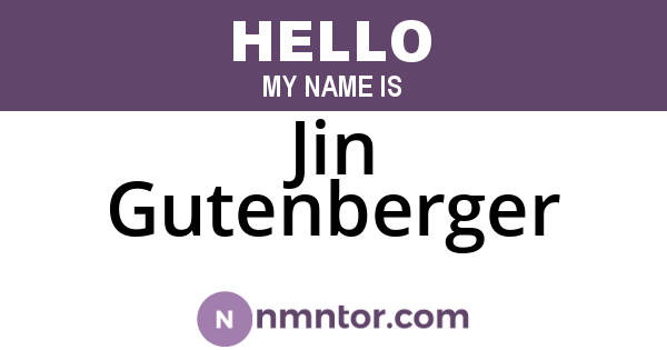 Jin Gutenberger
