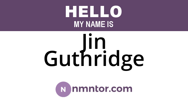 Jin Guthridge