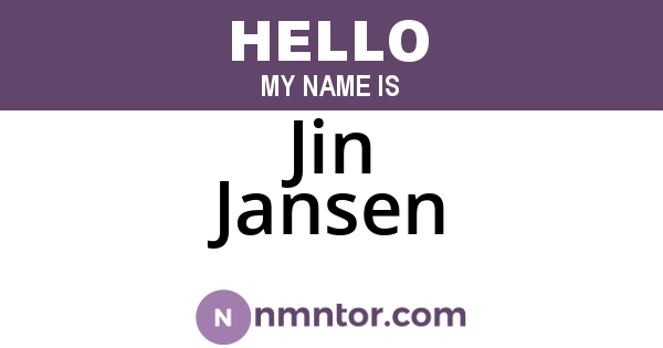 Jin Jansen