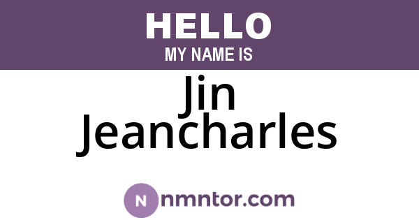 Jin Jeancharles