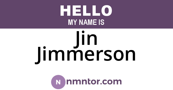 Jin Jimmerson