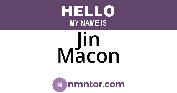 Jin Macon