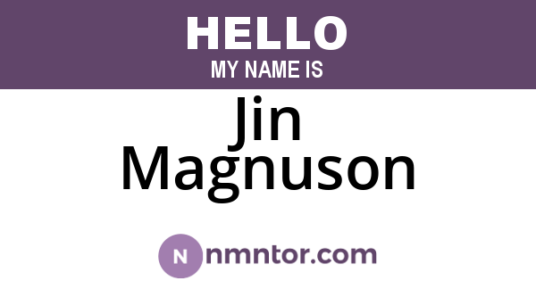 Jin Magnuson