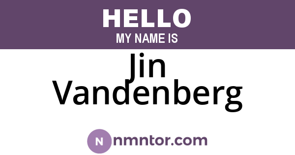 Jin Vandenberg