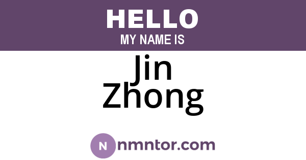 Jin Zhong