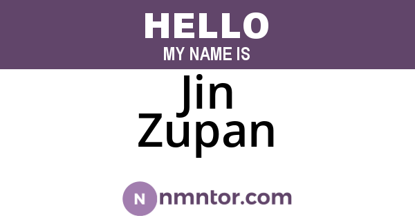 Jin Zupan