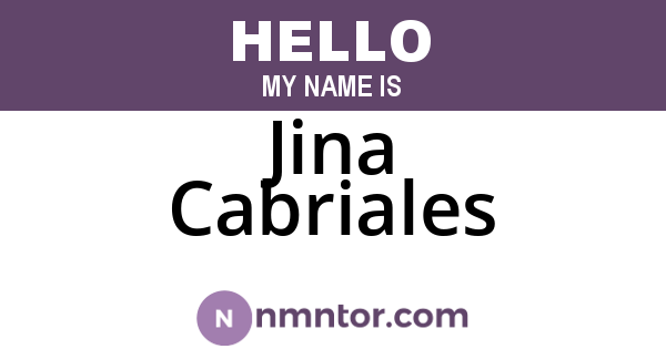 Jina Cabriales