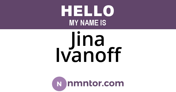 Jina Ivanoff