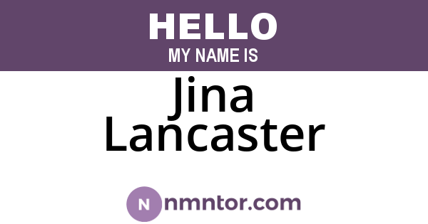 Jina Lancaster
