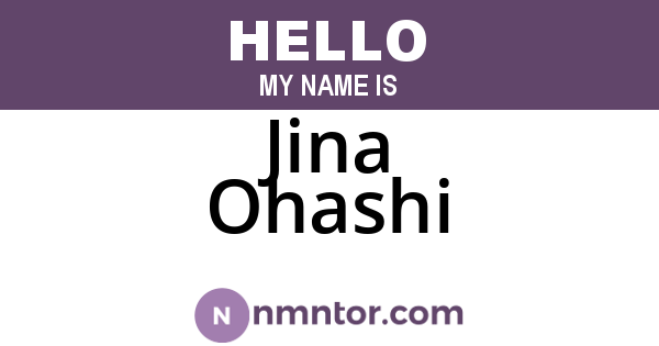 Jina Ohashi