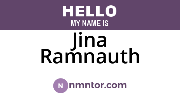 Jina Ramnauth
