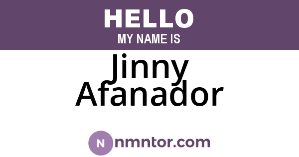 Jinny Afanador