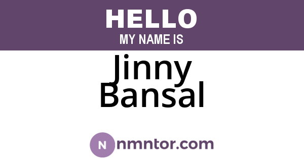 Jinny Bansal