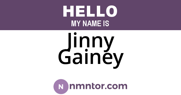 Jinny Gainey