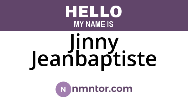 Jinny Jeanbaptiste
