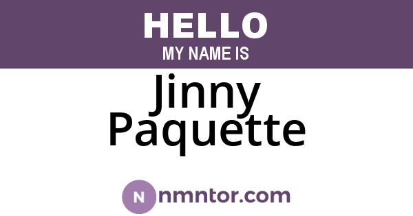 Jinny Paquette