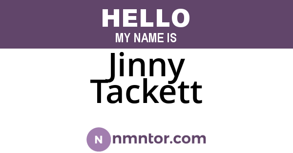 Jinny Tackett