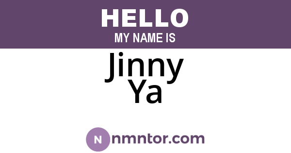 Jinny Ya