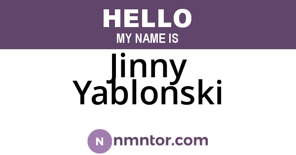 Jinny Yablonski