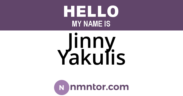 Jinny Yakulis