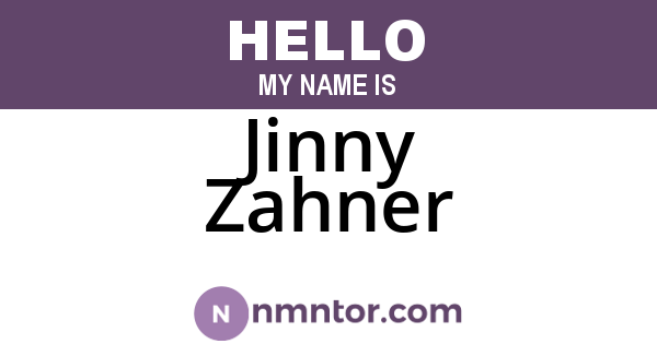 Jinny Zahner