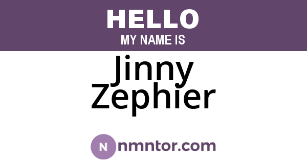 Jinny Zephier