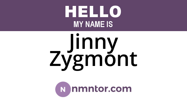 Jinny Zygmont