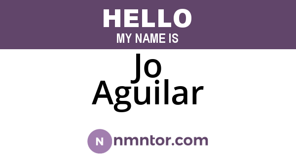 Jo Aguilar