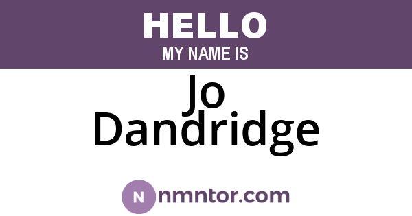 Jo Dandridge