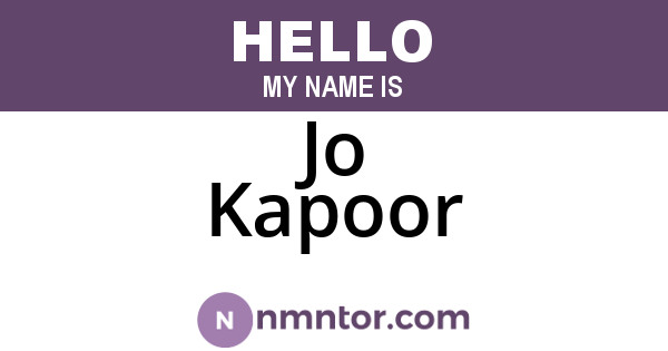 Jo Kapoor