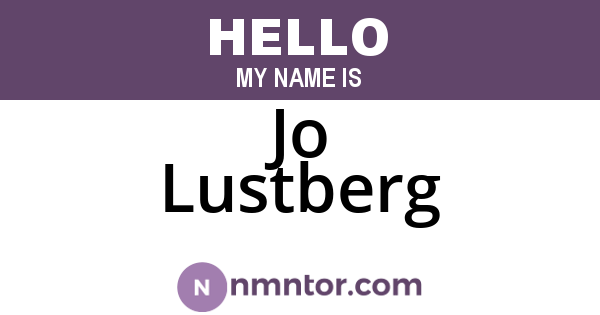 Jo Lustberg