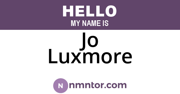 Jo Luxmore