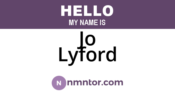 Jo Lyford