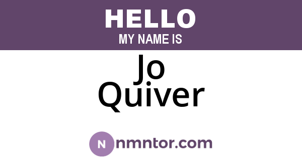 Jo Quiver