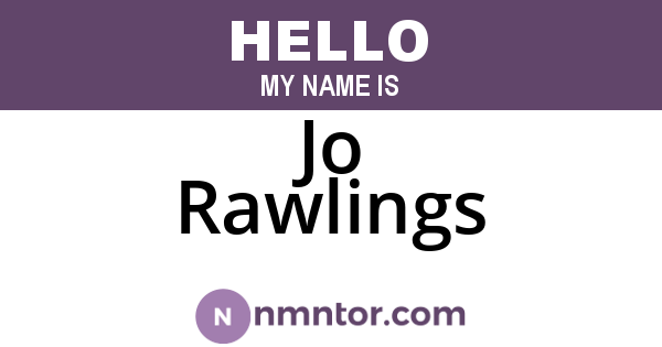 Jo Rawlings