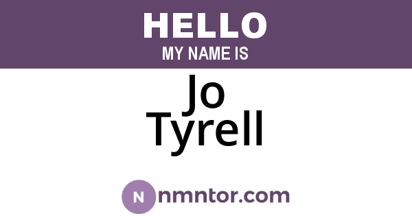 Jo Tyrell