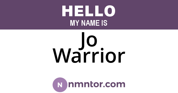 Jo Warrior