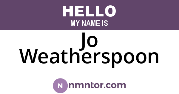 Jo Weatherspoon