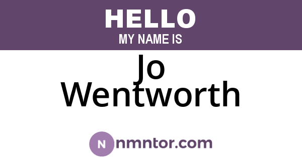 Jo Wentworth