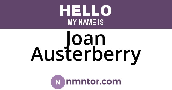 Joan Austerberry