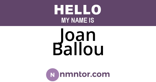 Joan Ballou