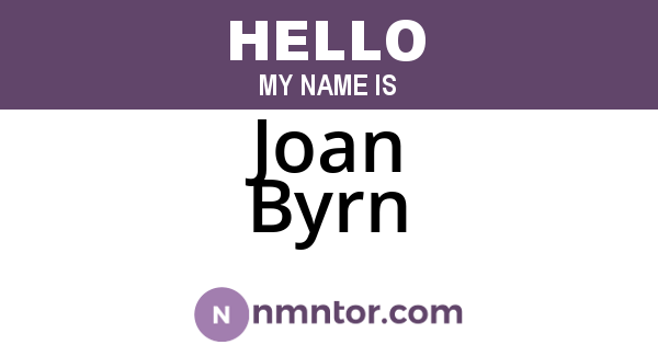 Joan Byrn