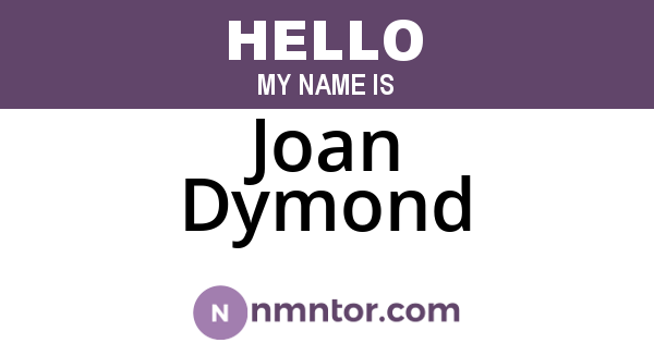 Joan Dymond