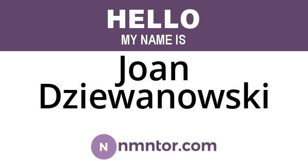 Joan Dziewanowski