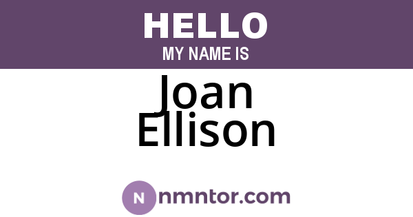 Joan Ellison