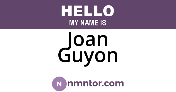 Joan Guyon