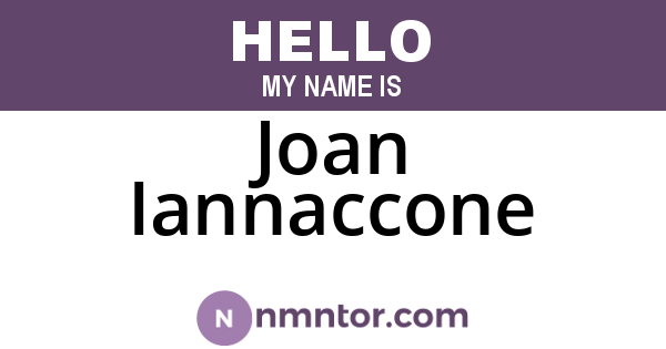 Joan Iannaccone