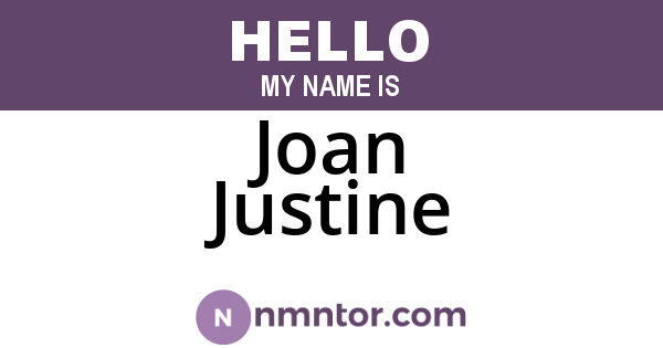 Joan Justine